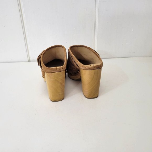 Veronica Beard Dacey Pecan Suede Clogs New - Picture 6 of 7